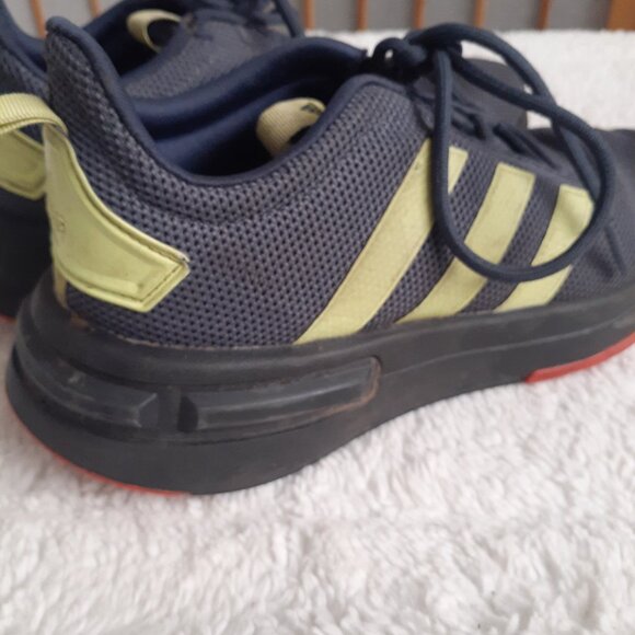 ADIDAS CLOUDFOAM RUNNING SNEAKERS BLUE/NEON TRAINERS 1Y3001-WOMENS SIZE 4.5 - Picture 5 of 7